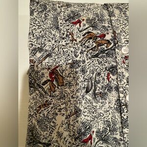 Talbots equestrian-themed  printed button-up  long sleeve Rodeo shirt